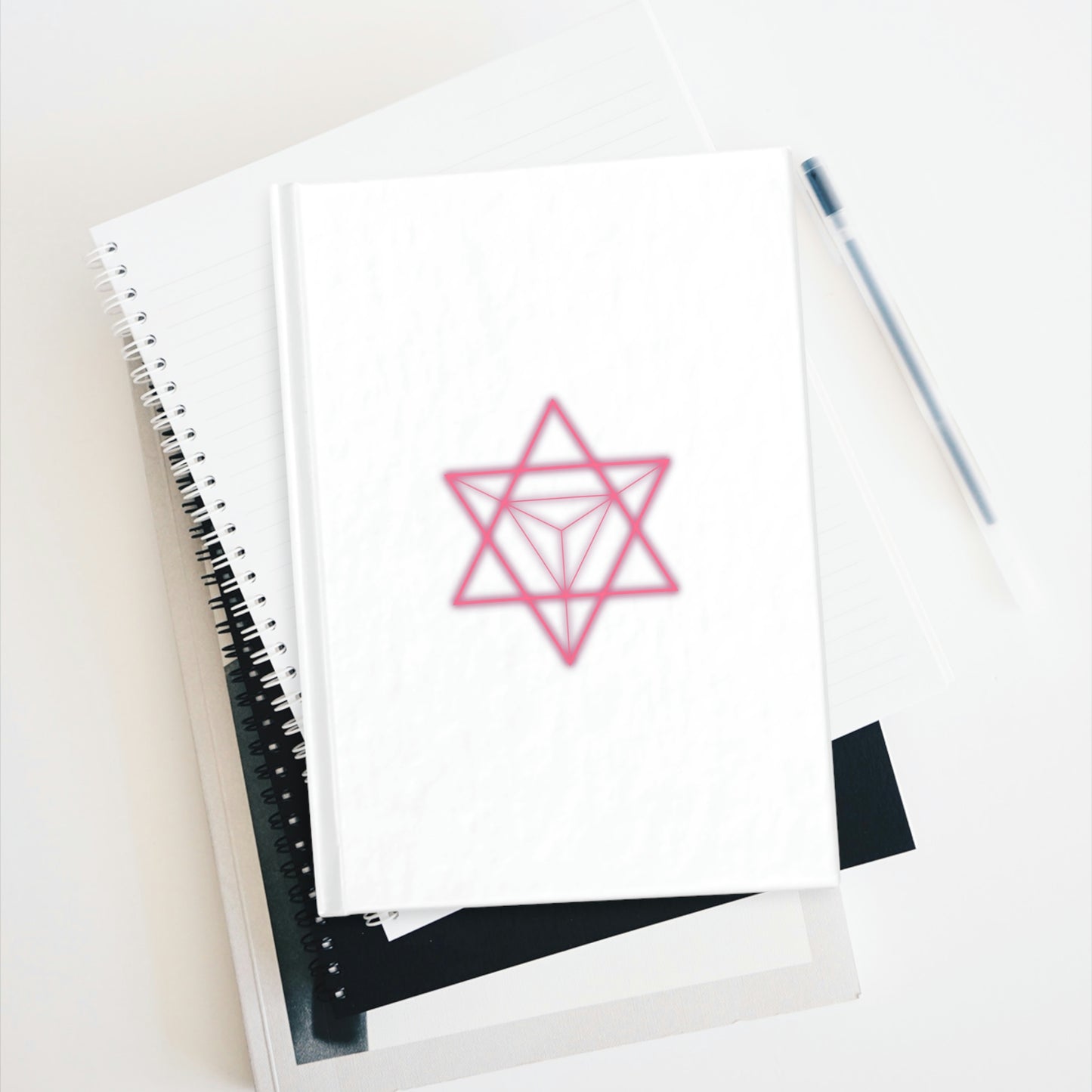 Sacred Geometry - Journal - Ruled Line - White Cover