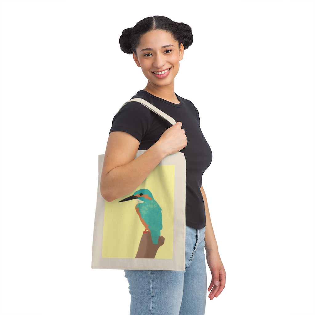 Canvas Tote Bag - Kingfisher Bird