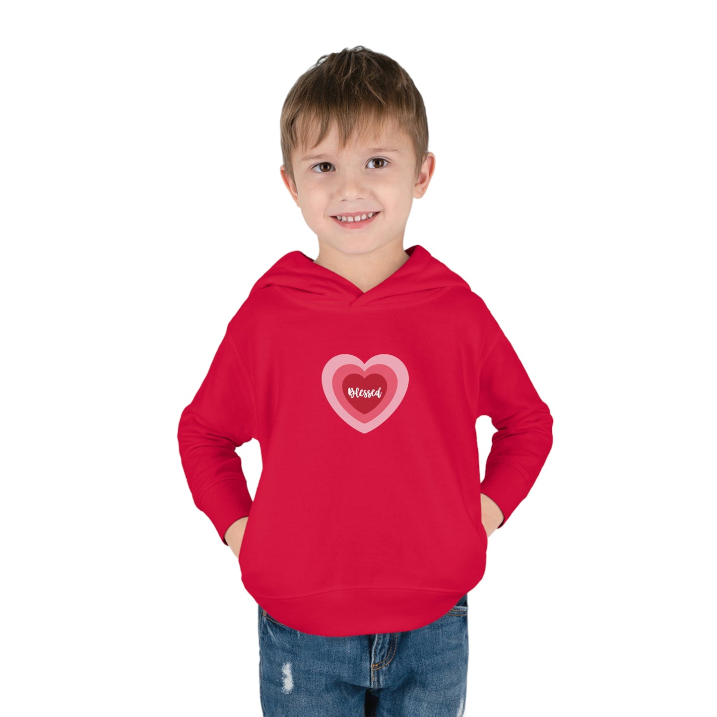 Blessed Heart - Toddler Pullover Fleece Hoodie