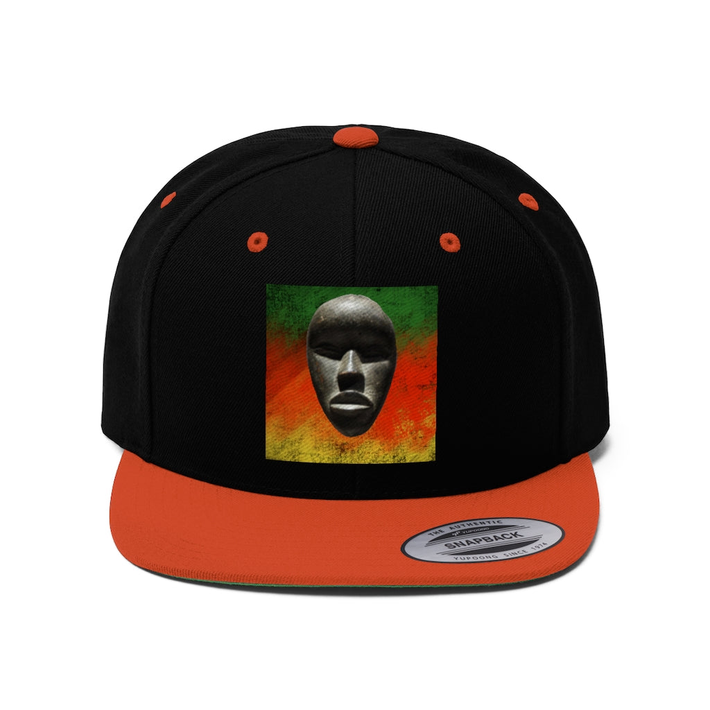 African Mask - Unisex Flat Bill Hat