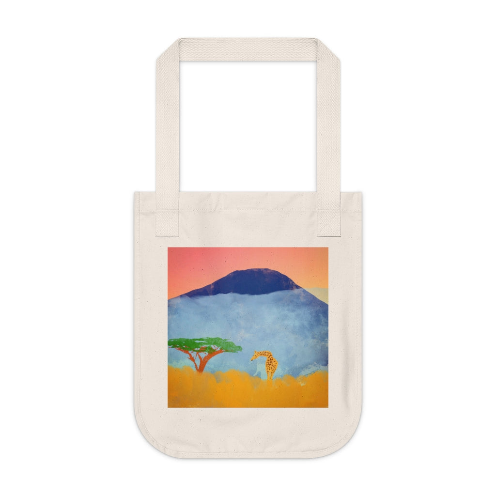 Organic Canvas Tote Bag - African Scene