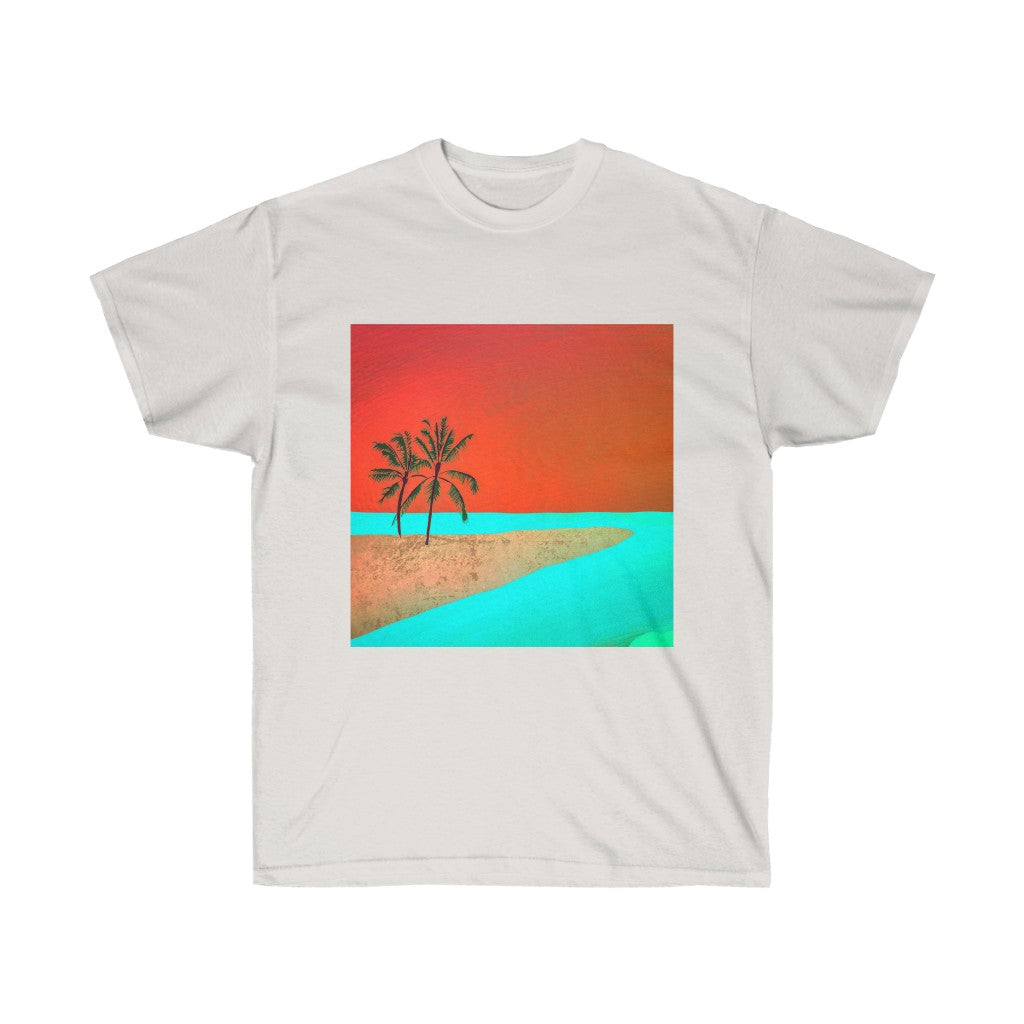 Palm Tree Beach - Unisex Ultra Cotton Tee