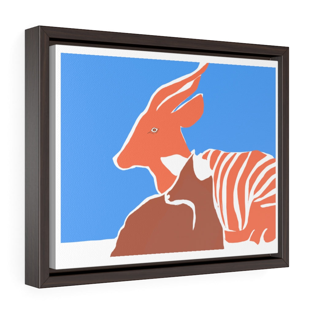 Zoo Theme - Horizontal Framed Premium Gallery Wrap Canvas