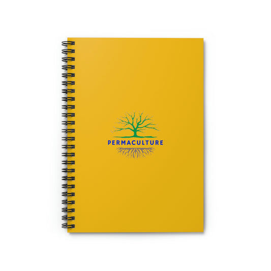 Permaculture - Spiral Notebook - Ruled Line - Yellow Cover