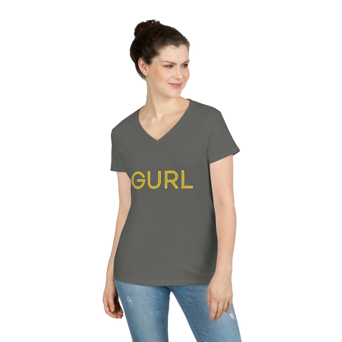 Ladies' V-Neck T-Shirt - GURL