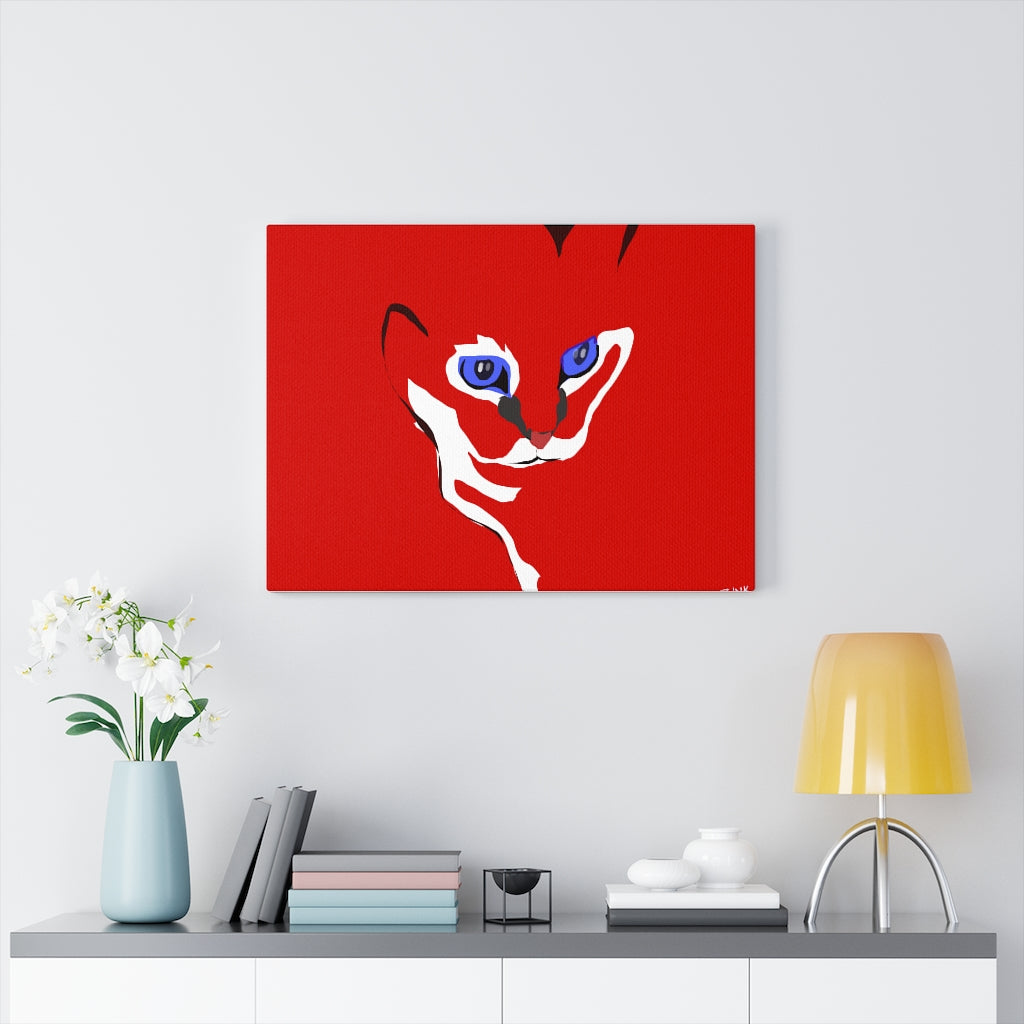 Cat Design - Red Canvas Gallery Wraps