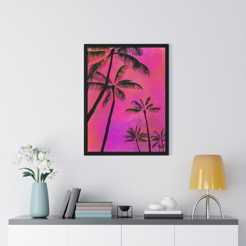 Palm Trees - Premium Framed Vertical Poster