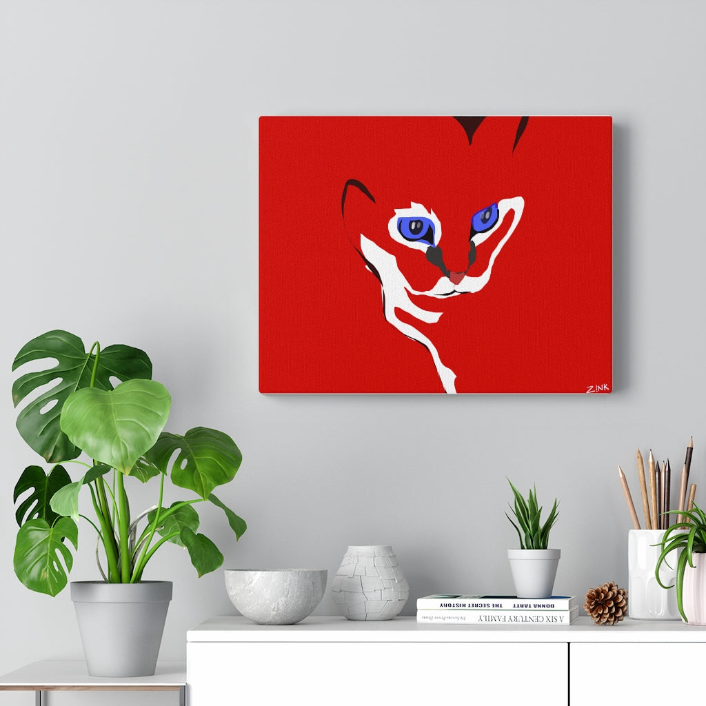 Cat Design - Red Canvas Gallery Wraps