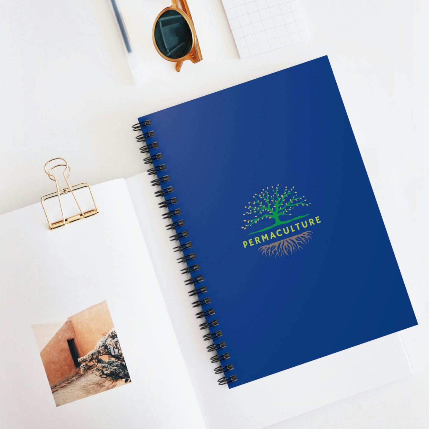 Permaculture - Spiral Notebook - Ruled Line - Blue Cover