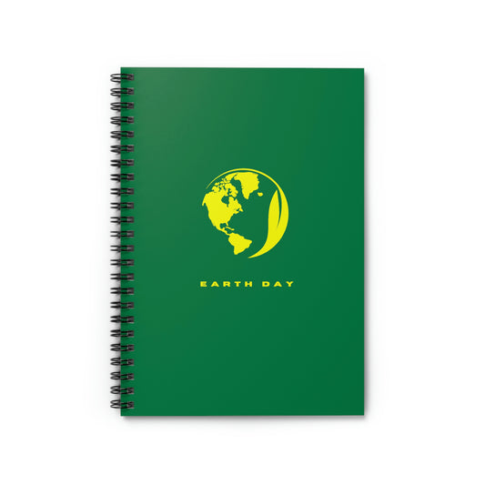 EARTH DAY - Spiral Notebook - Ruled Line - Green Cover