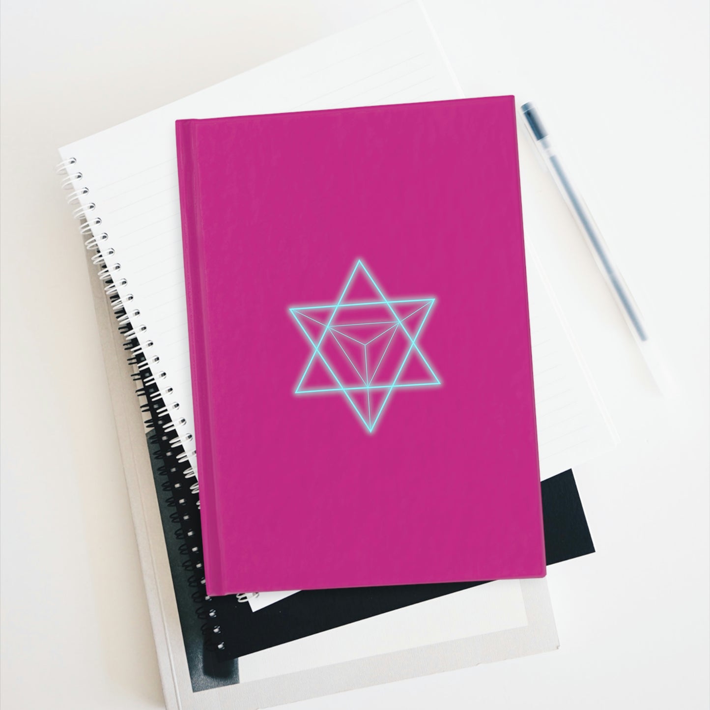 Sacred Geometry - Journal - Ruled Line - Pink Cover