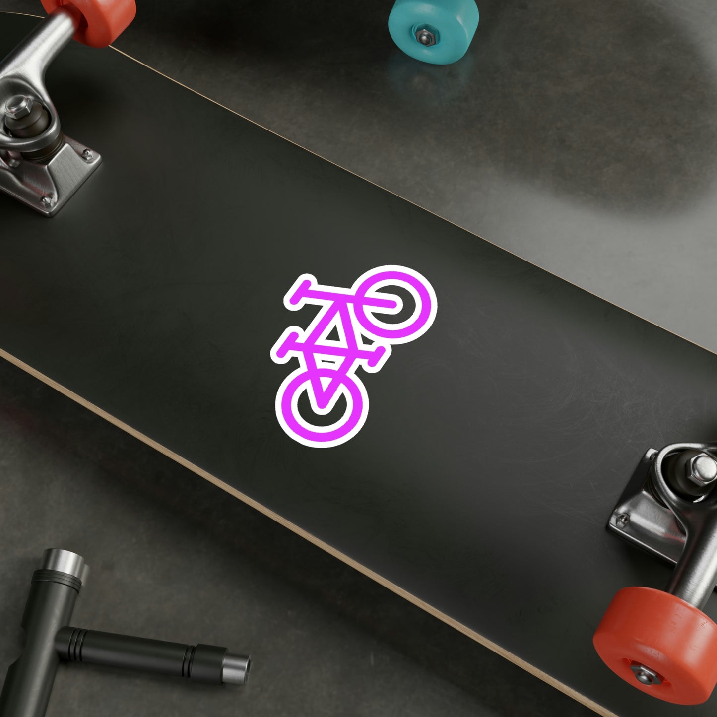 Kiss-Cut Vinyl Decals - Pink Bike