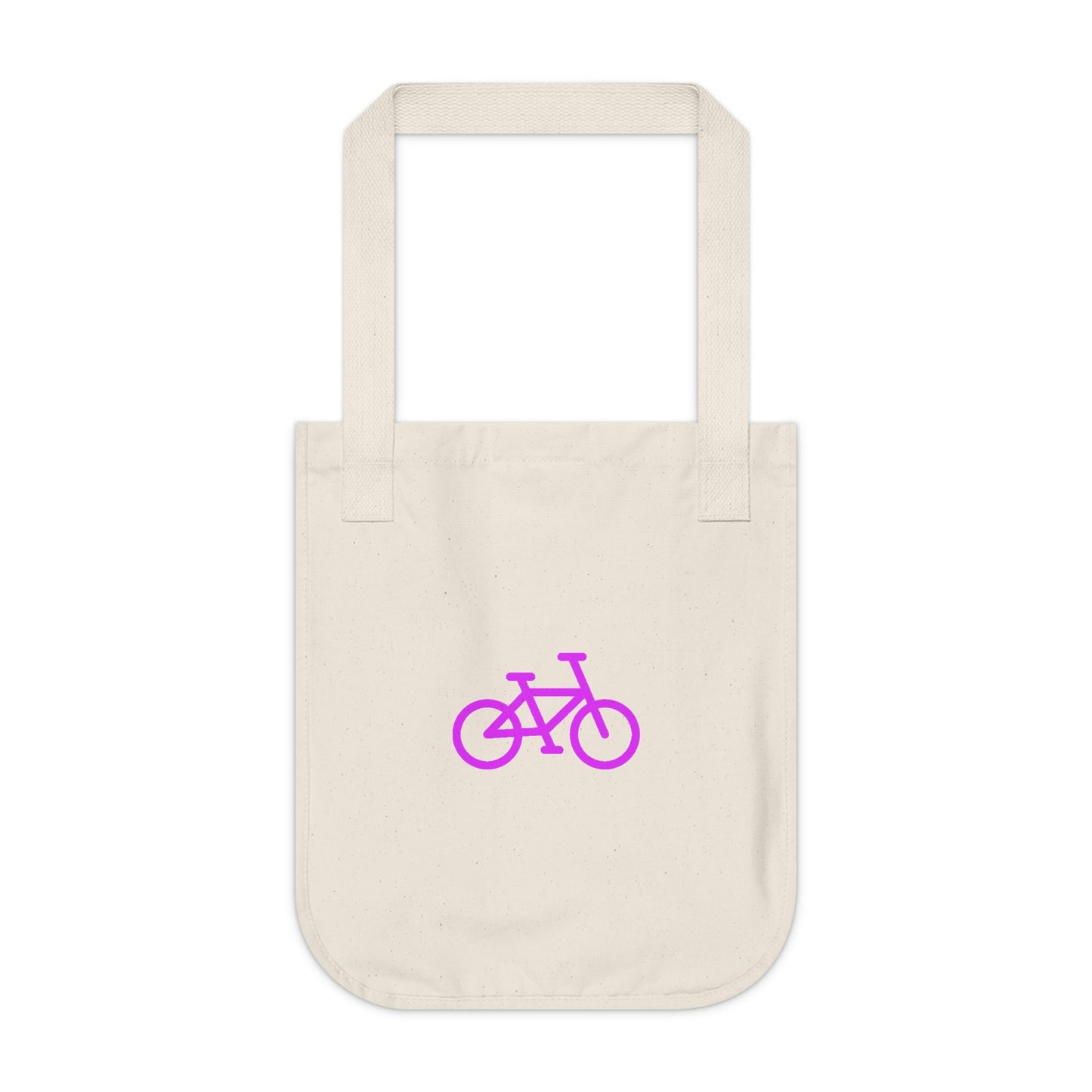 Organic Canvas Tote Bag - Pink Bike