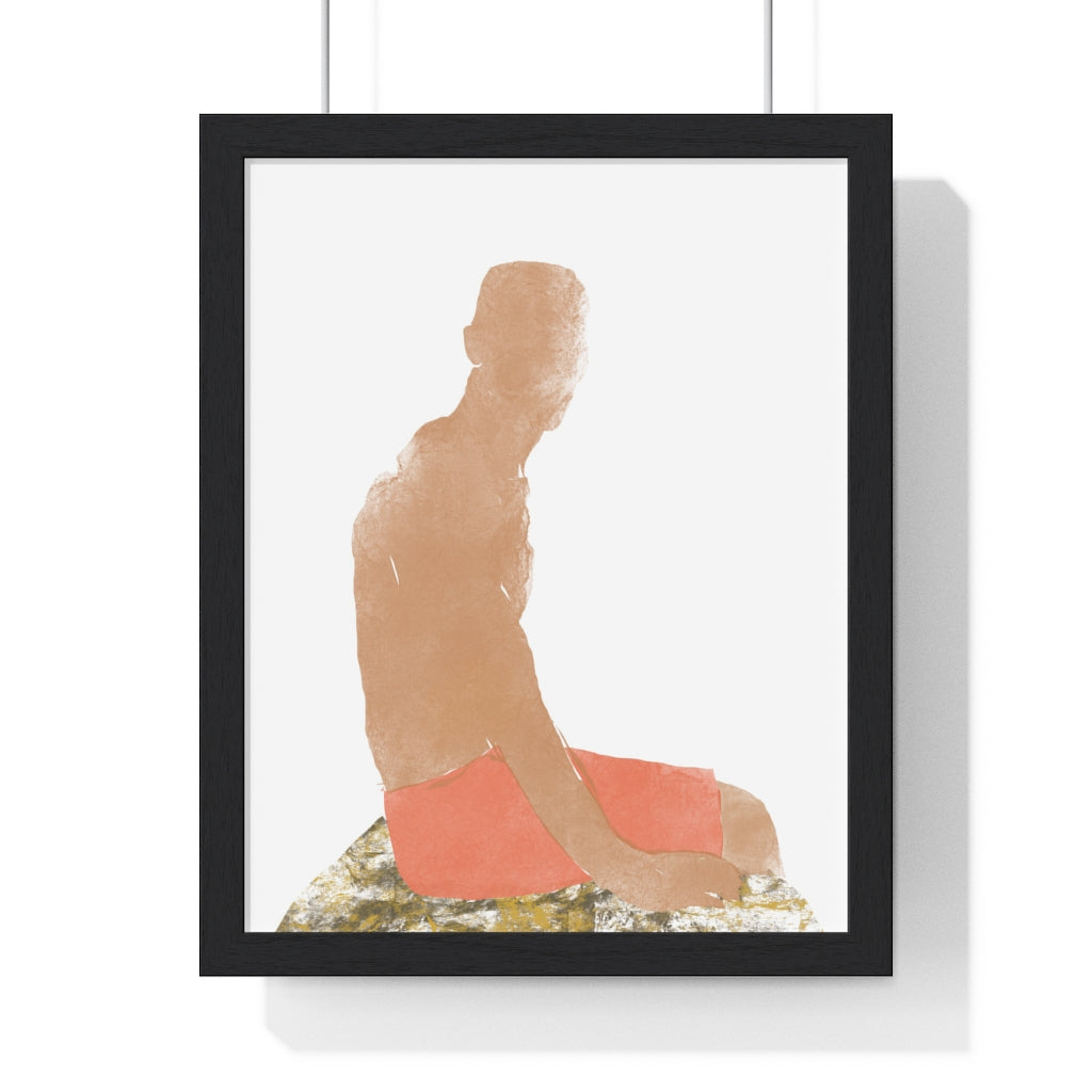 Male Figure - Premium Framed Vertical Poster