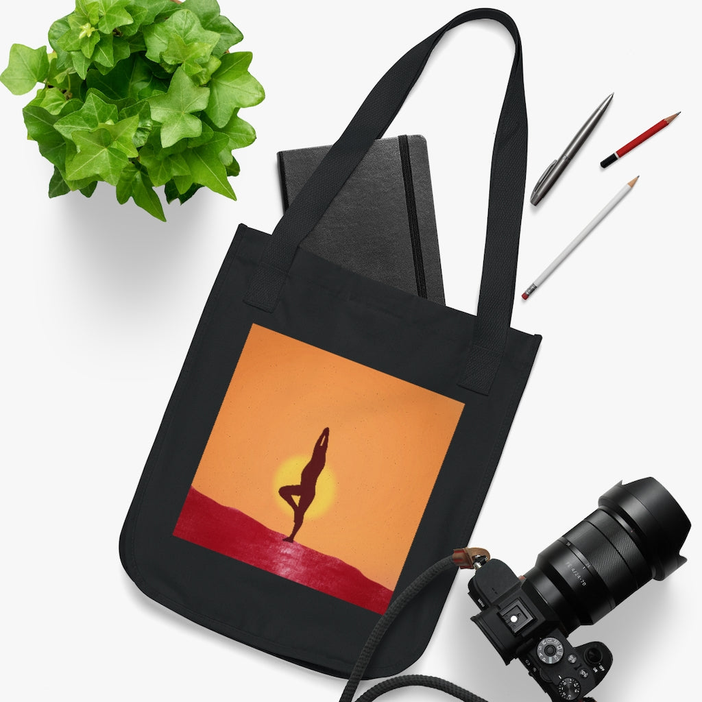 Organic Canvas Tote Bag - Morning Yoga