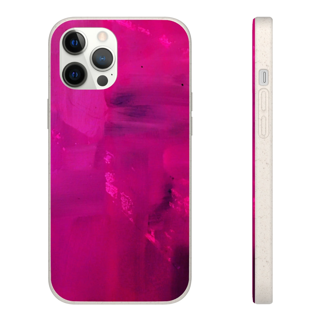 Biodegradable Case - Abstract Fucshia Painting