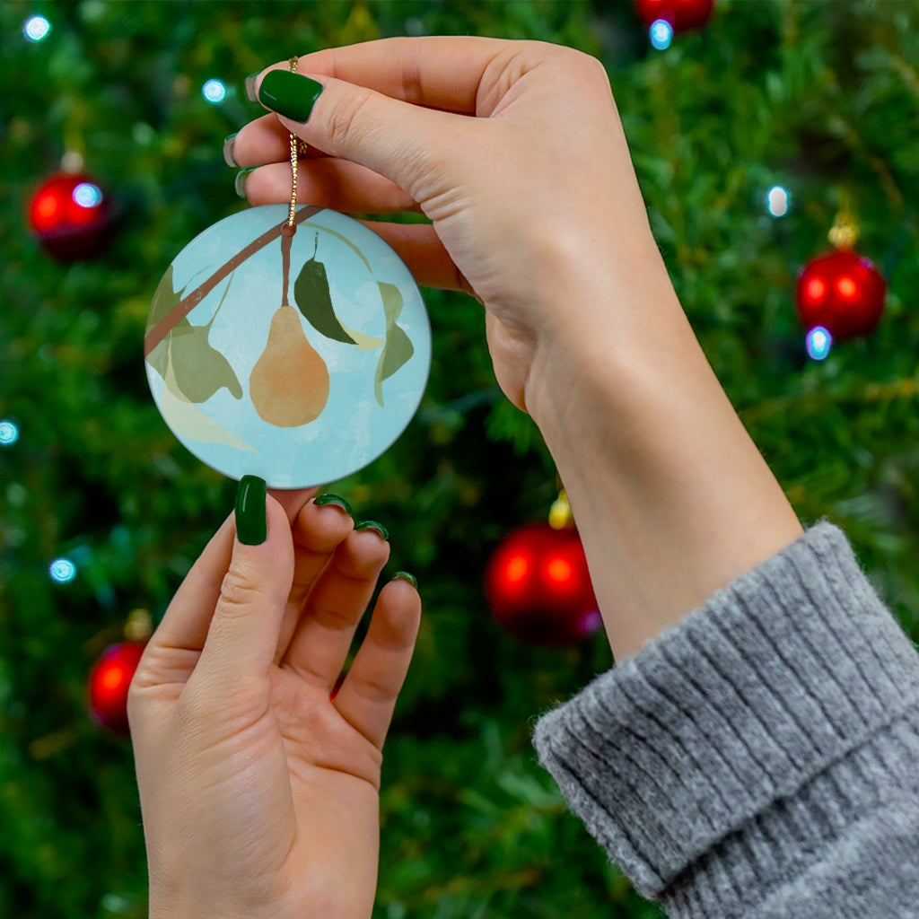Pear Ceramic Ornament