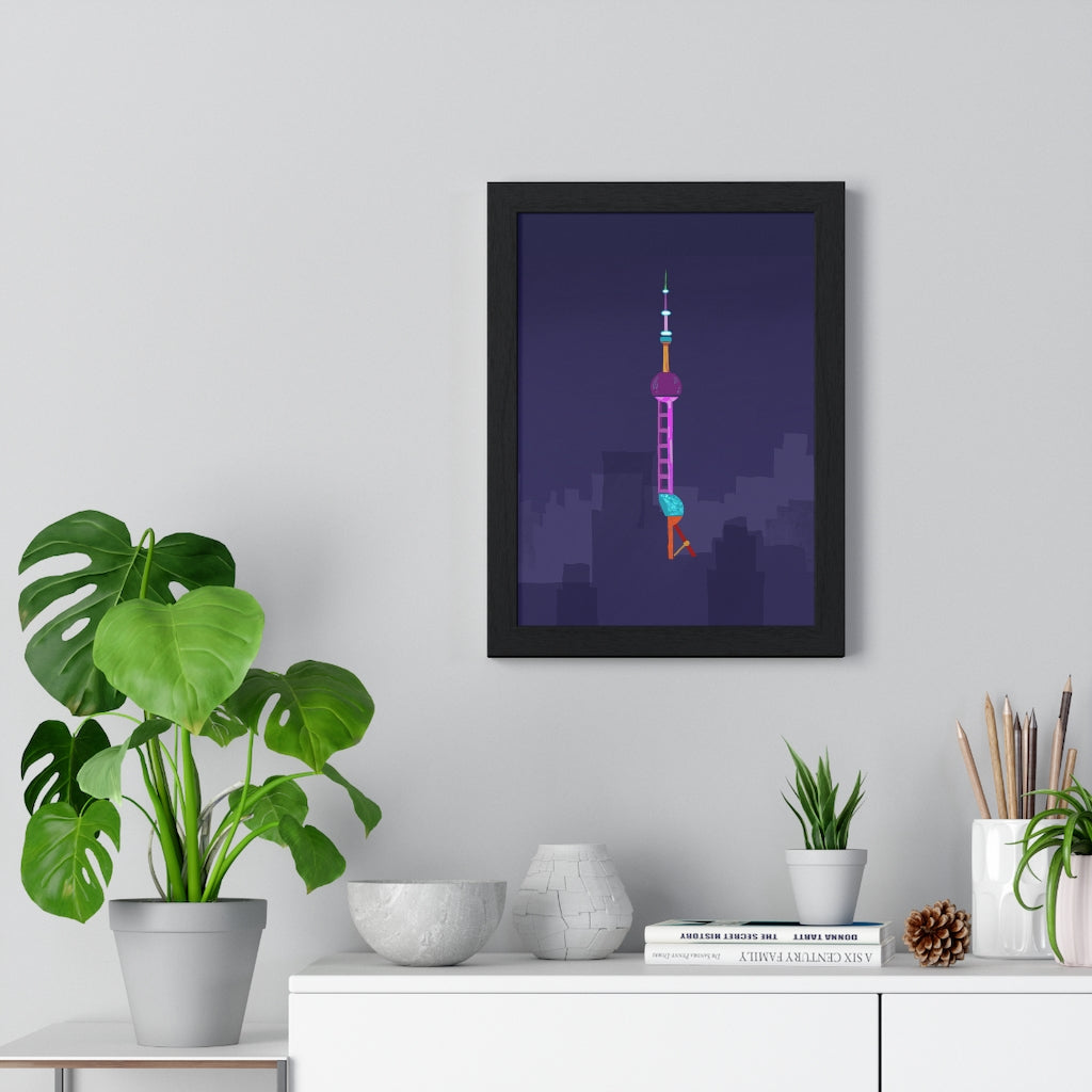 Skyline Tower - Premium Framed Vertical Poster