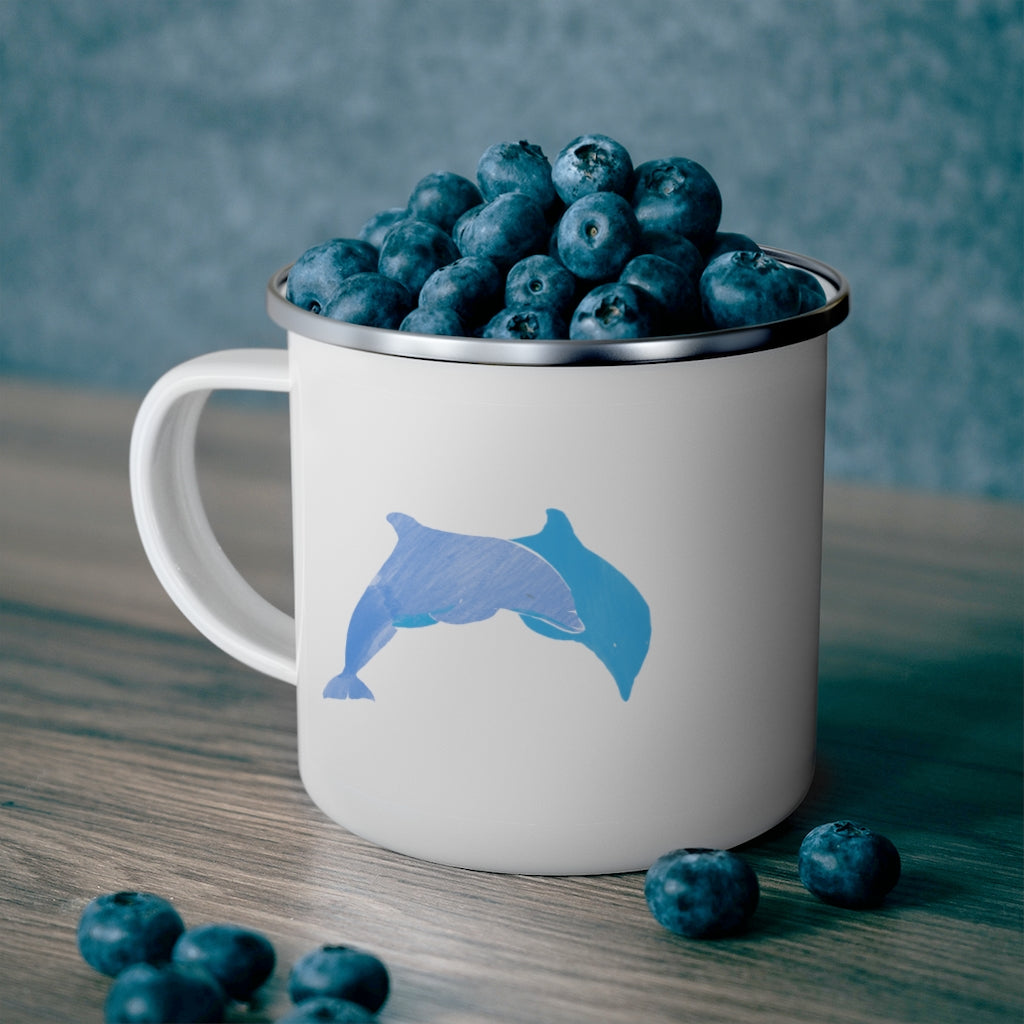 Enamel Camping Mug - Dolphins