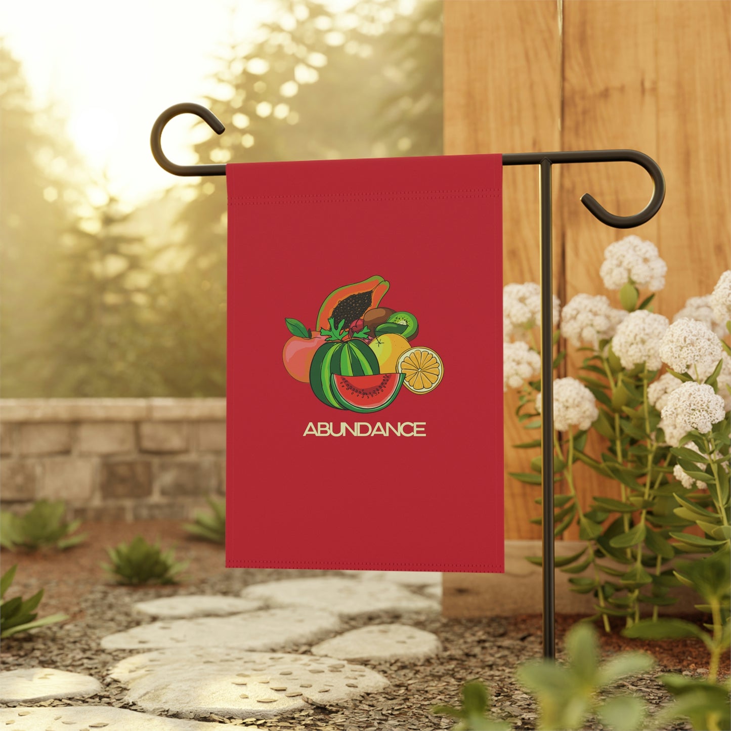 ABUNDANCE - Garden & House Banner - Red