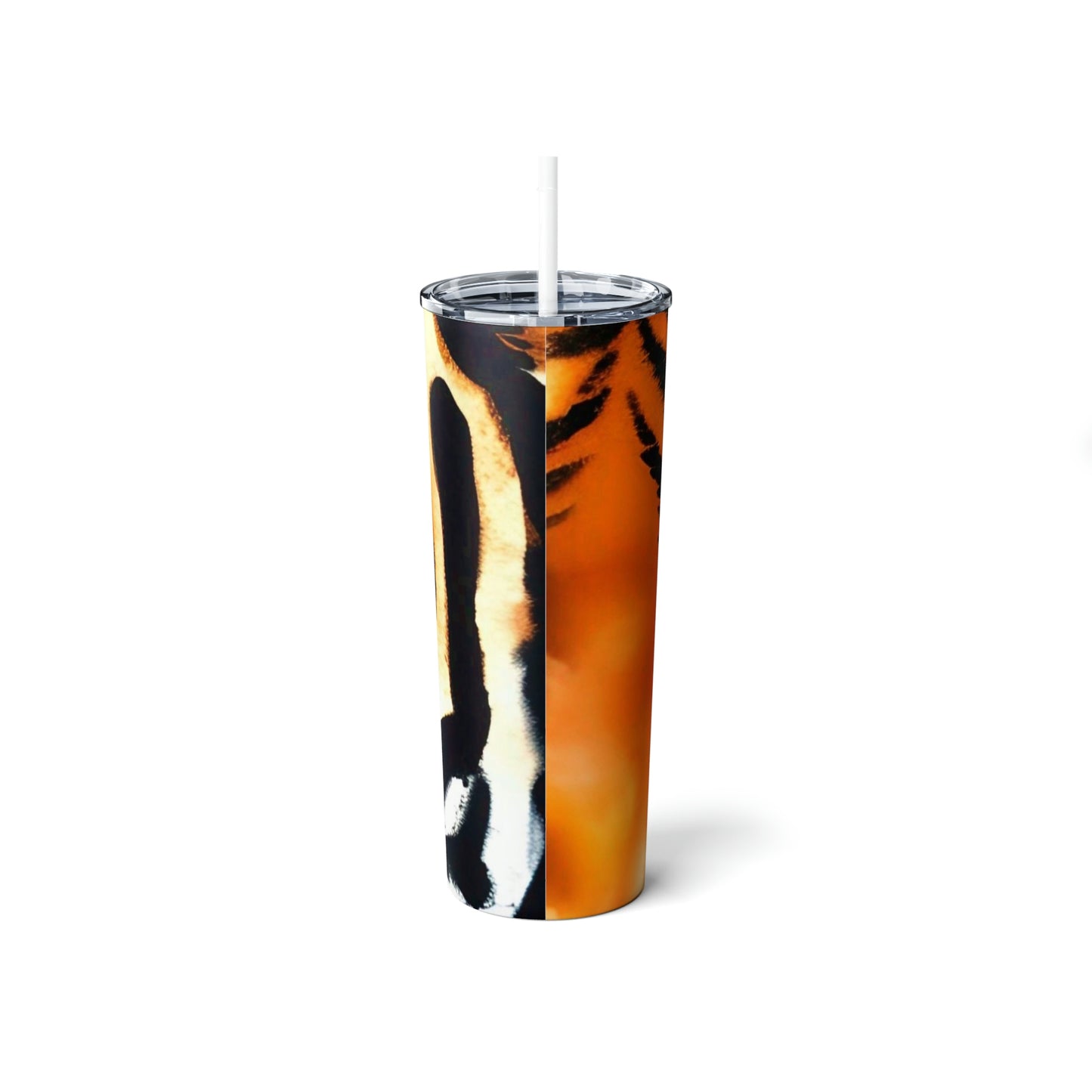 TIGER - Skinny Steel Tumbler with Straw, 20oz