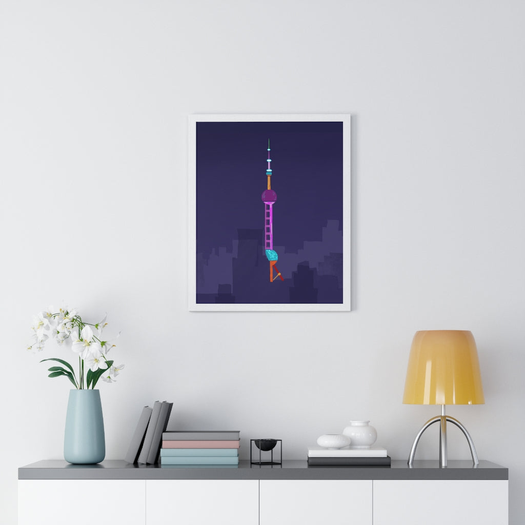 Skyline Tower - Premium Framed Vertical Poster