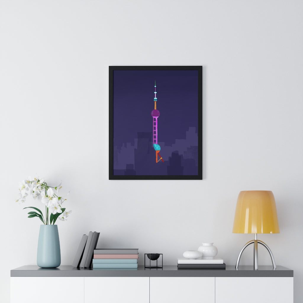 Skyline Tower - Premium Framed Vertical Poster