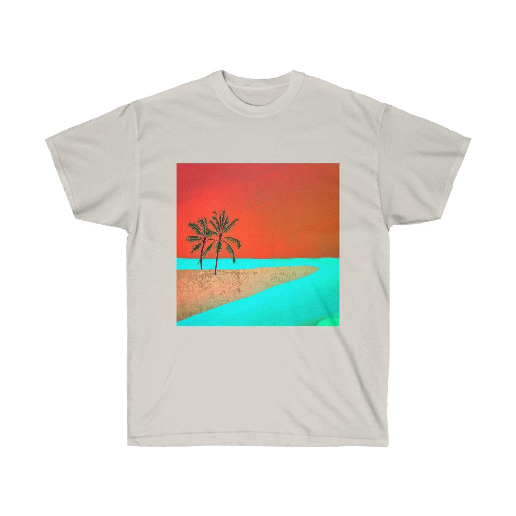 Palm Tree Beach - Unisex Ultra Cotton Tee