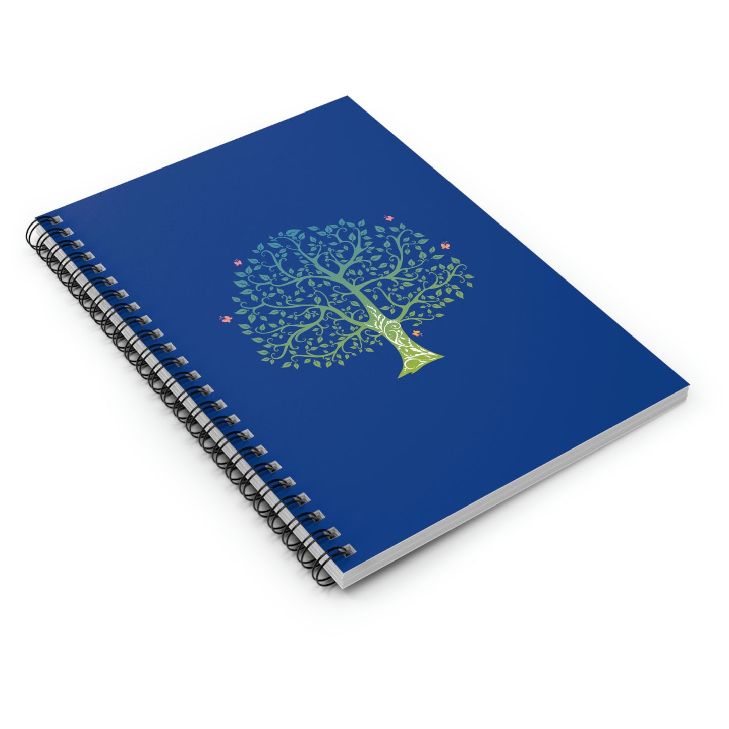 Tree of Life - Spiral Notebook - Ruled Line - Blue Cover