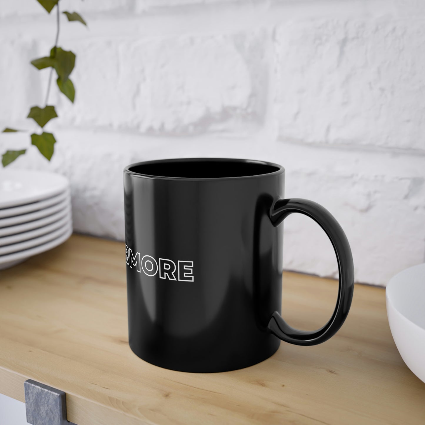BMORE - CITY MUG - Black Coffee Cup, 11oz