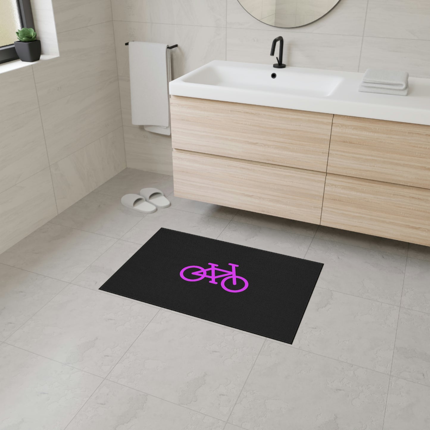 Heavy Duty Floor Mat - Pink Bike