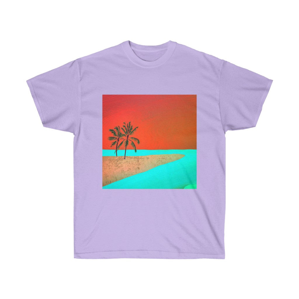 Palm Tree Beach - Unisex Ultra Cotton Tee