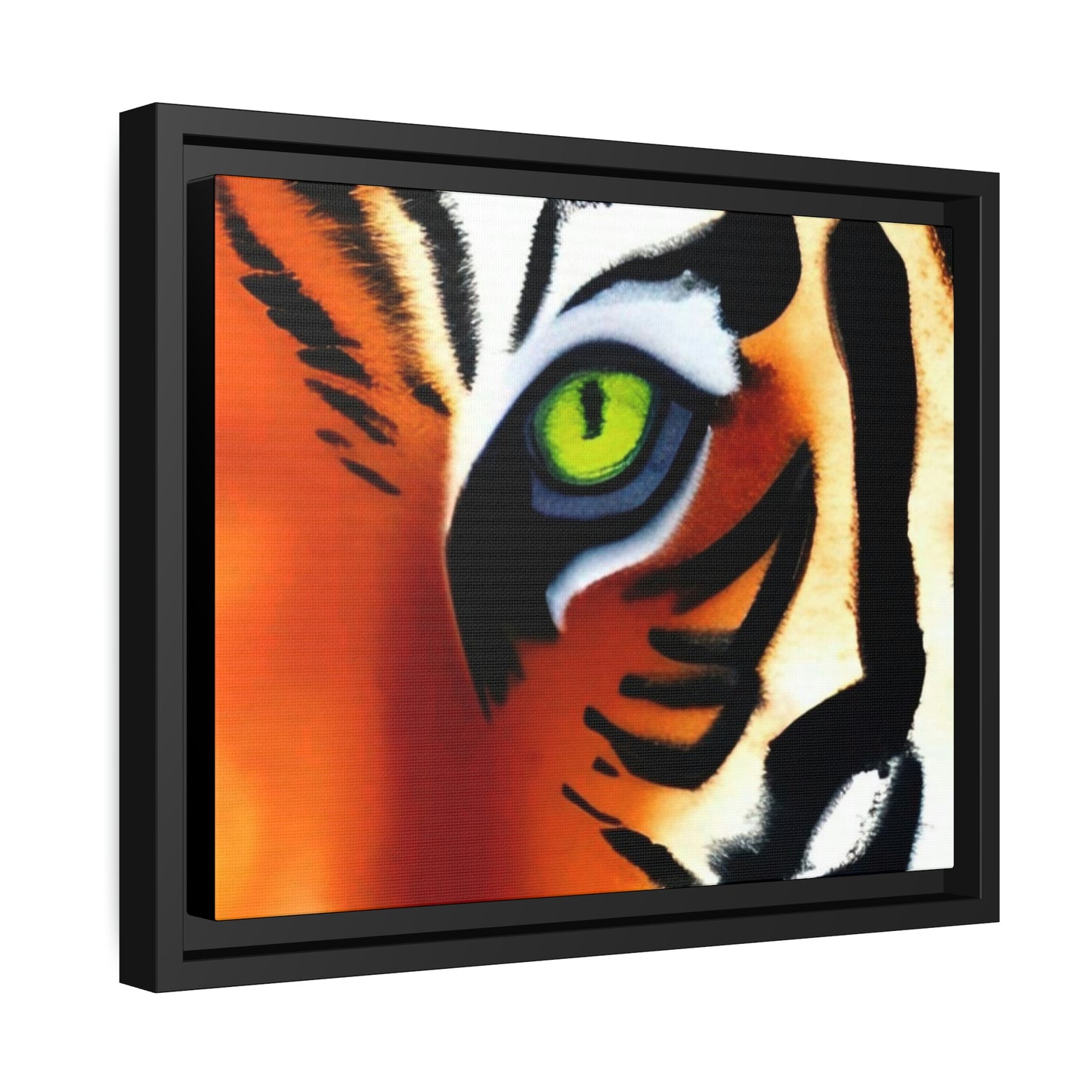 TIGER - Matte Canvas, Black Frame