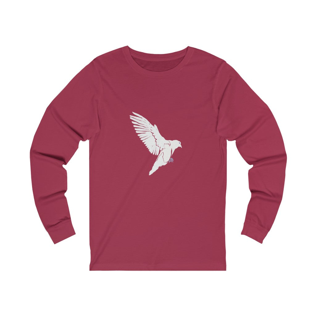 Unisex Jersey Long Sleeve Tee - White Dove