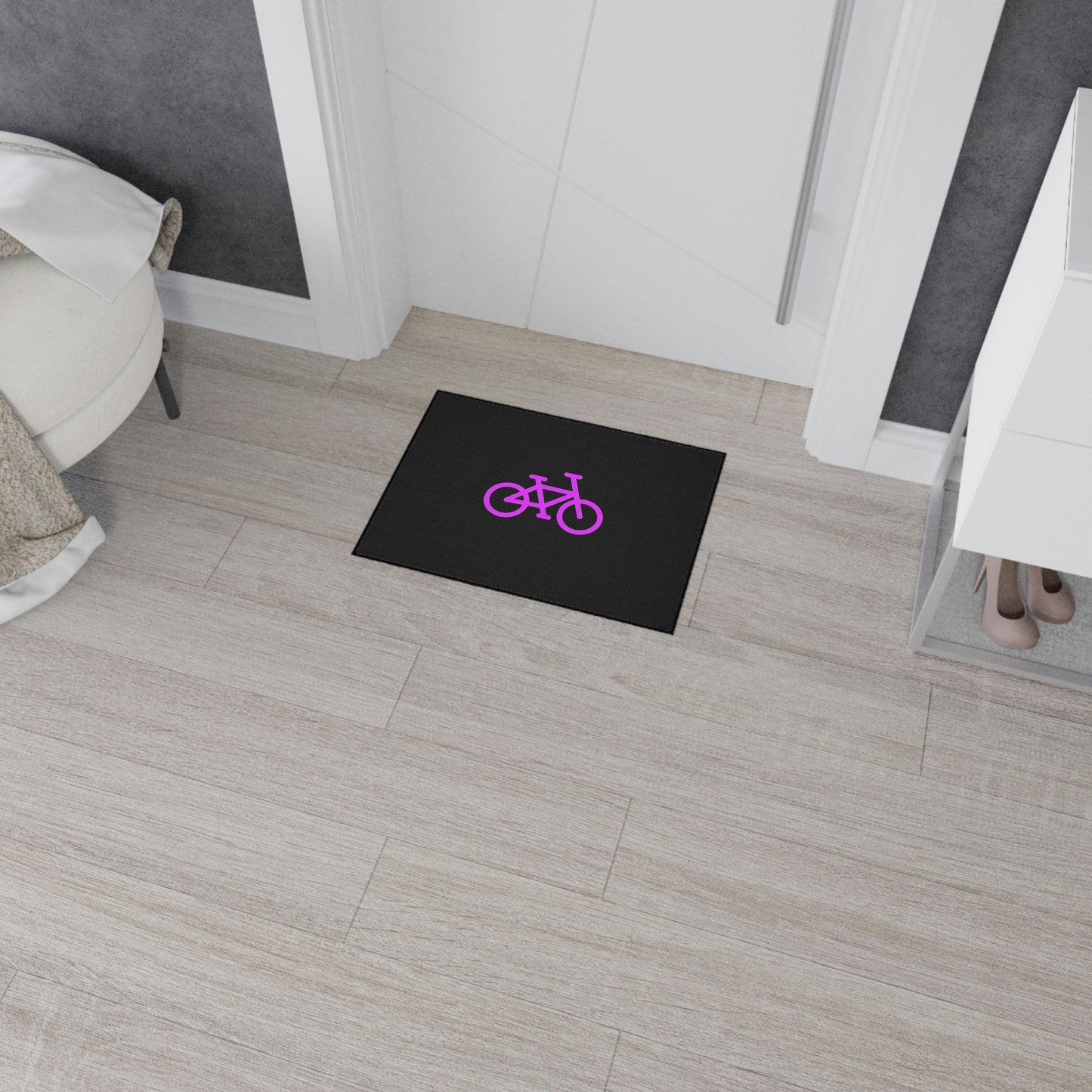 Heavy Duty Floor Mat - Pink Bike