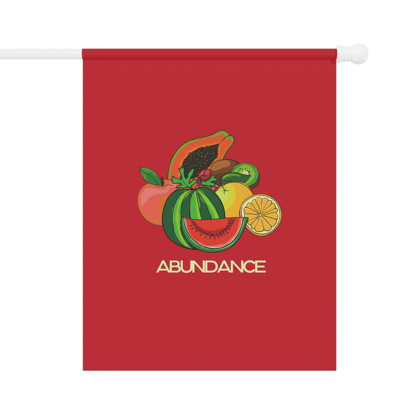 ABUNDANCE - Garden & House Banner - Red