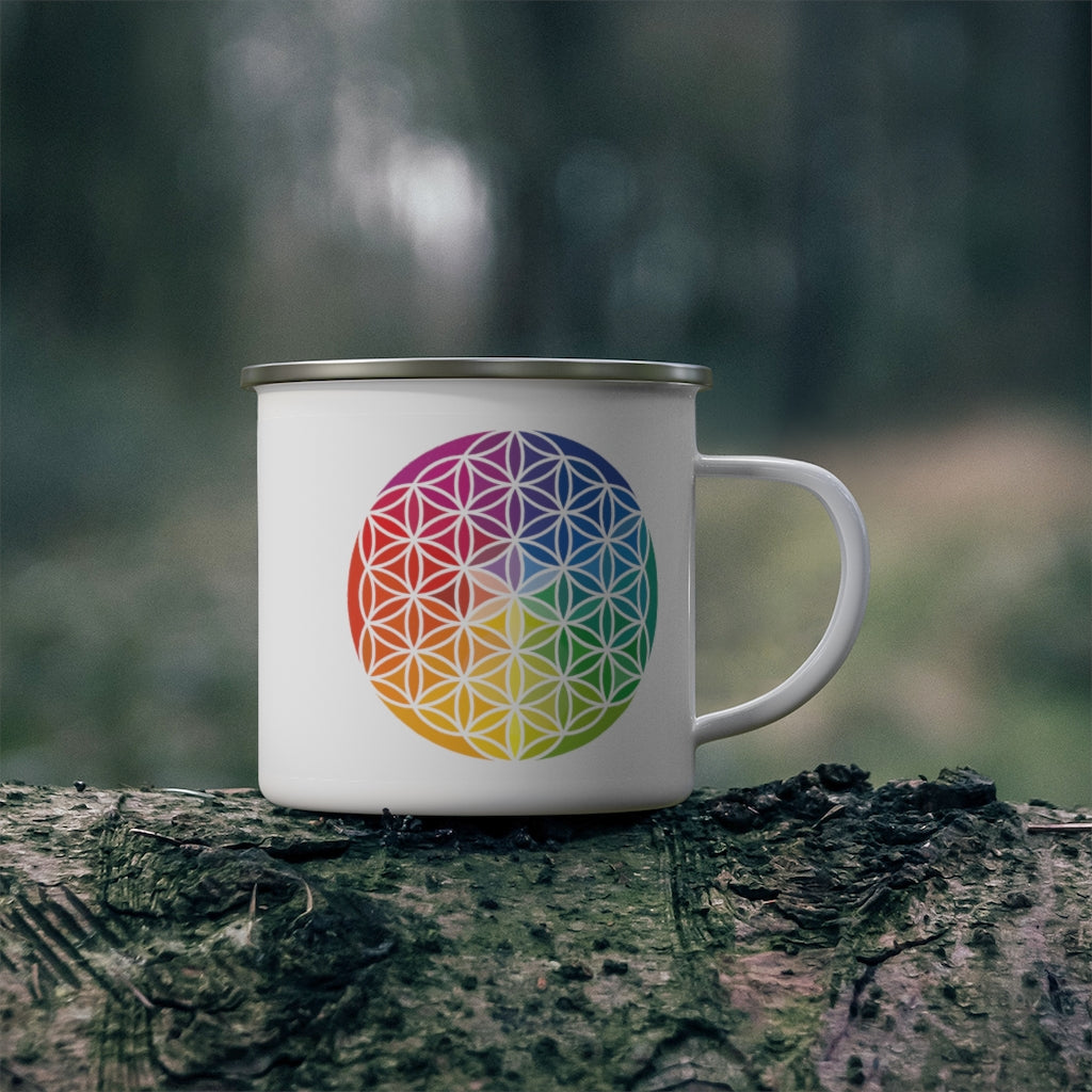 Enamel Camping Mug - Flower of Life