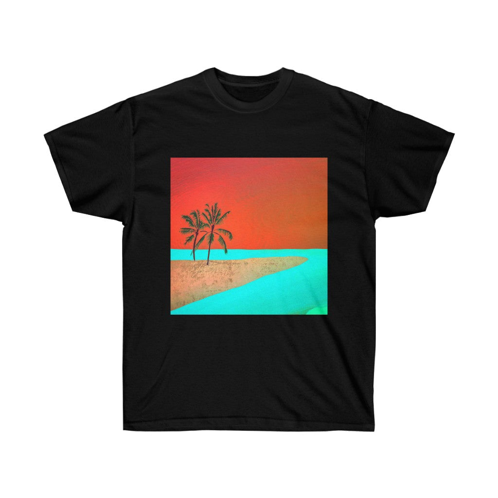 Palm Tree Beach - Unisex Ultra Cotton Tee