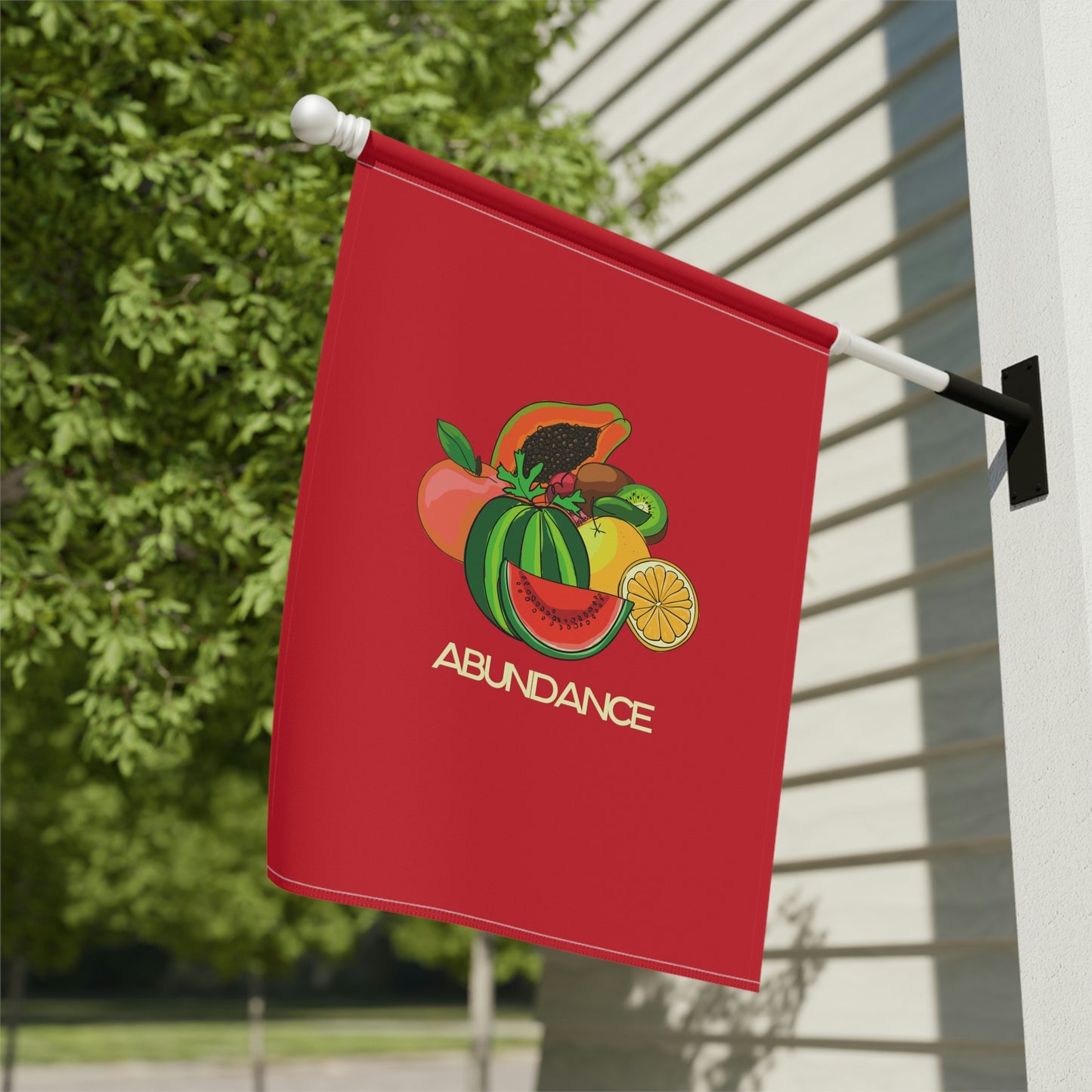 ABUNDANCE - Garden & House Banner - Red