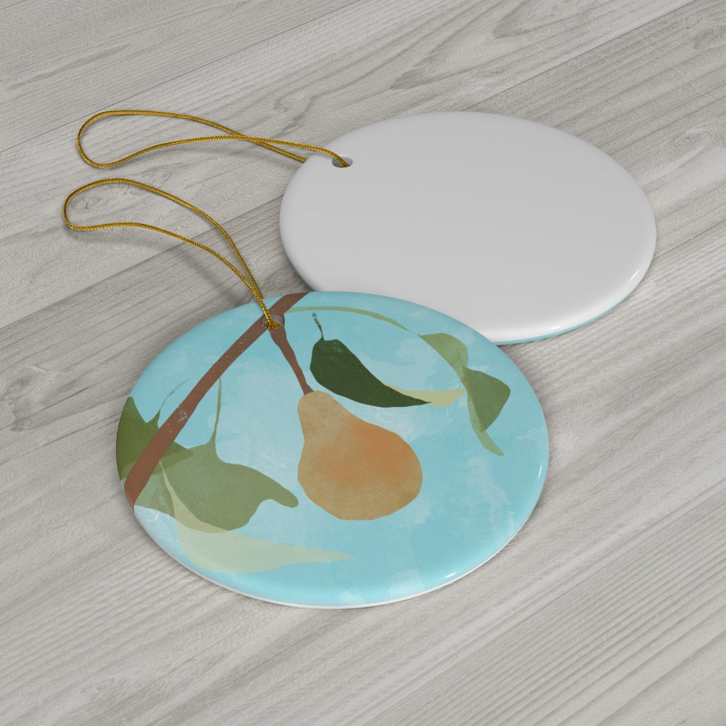 Pear Ceramic Ornament