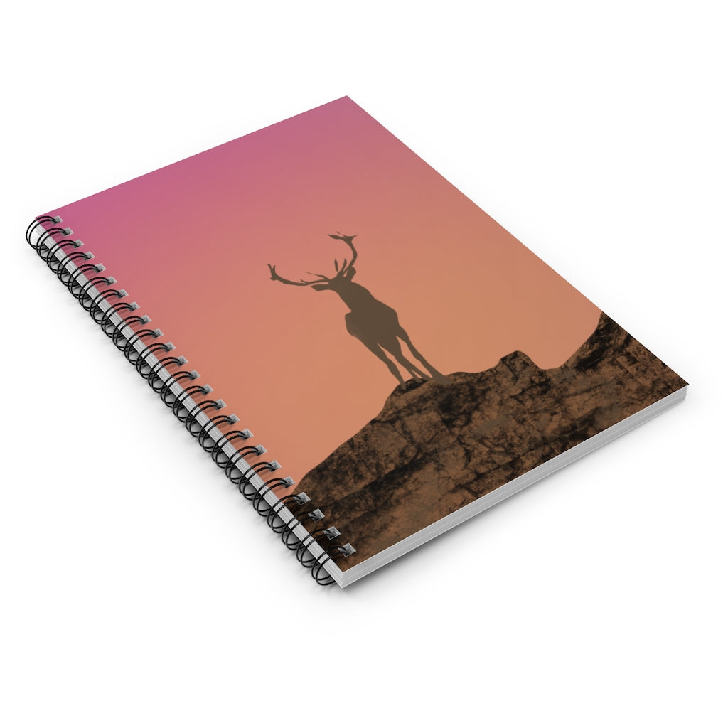 Deer Image - Spiral Notebook - Ruled Line