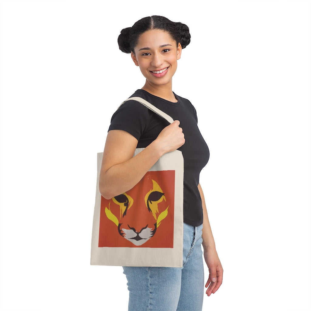 Canvas Tote Bag - Cat Face