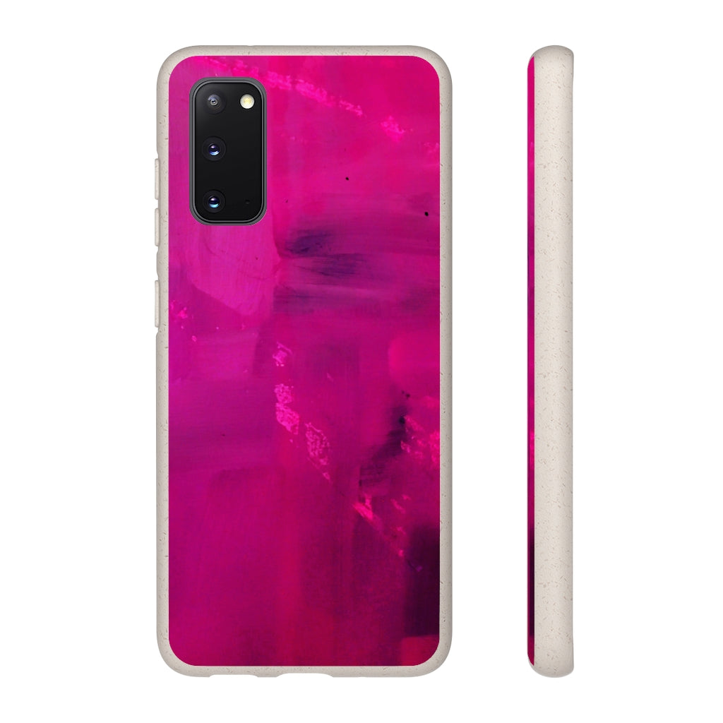 Biodegradable Case - Abstract Fucshia Painting