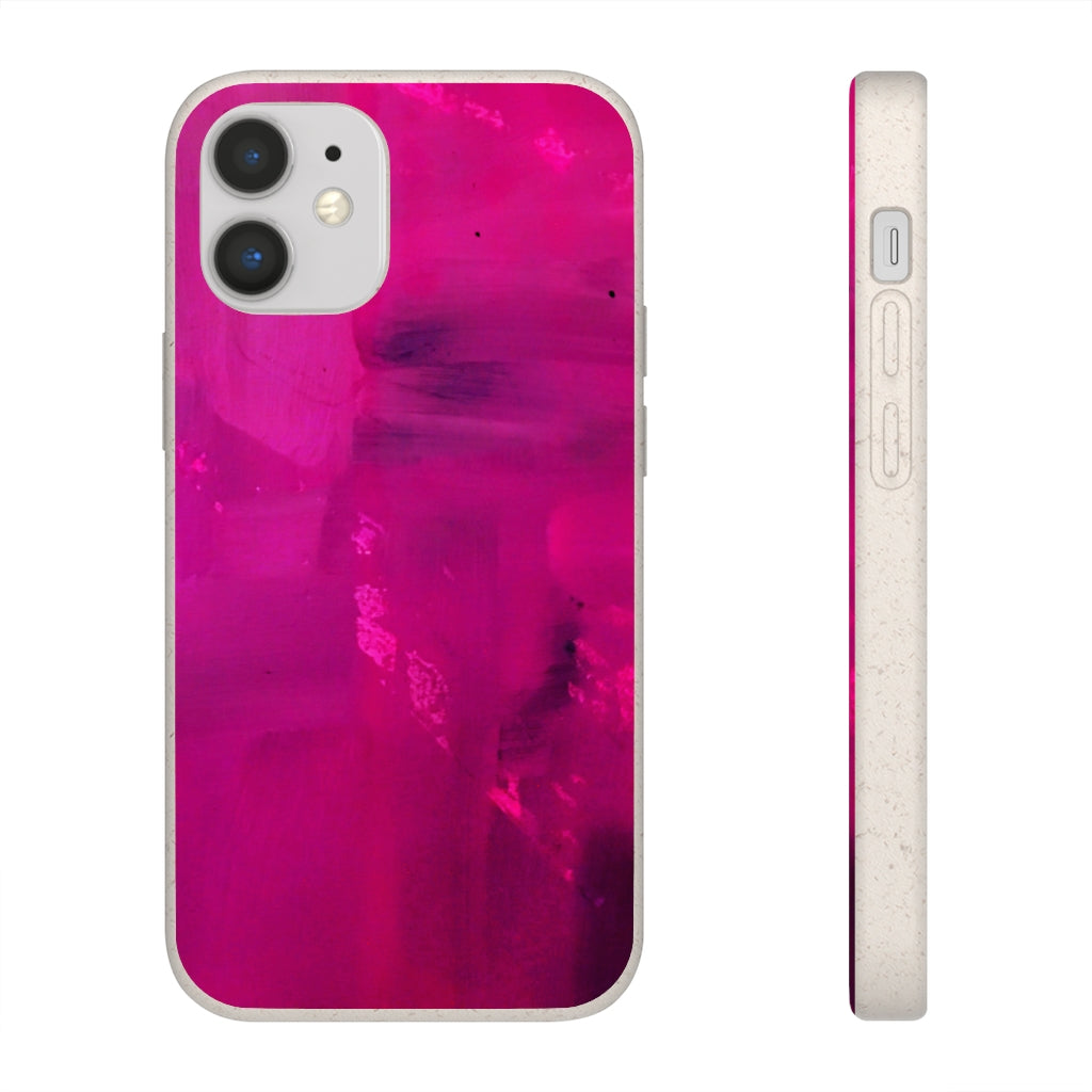 Biodegradable Case - Abstract Fucshia Painting