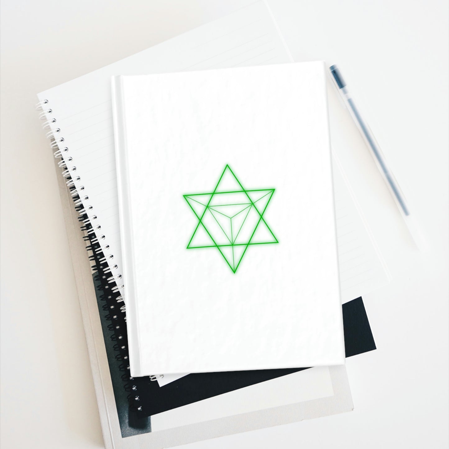 Sacred Geometry - Journal - Ruled Line - White Cover