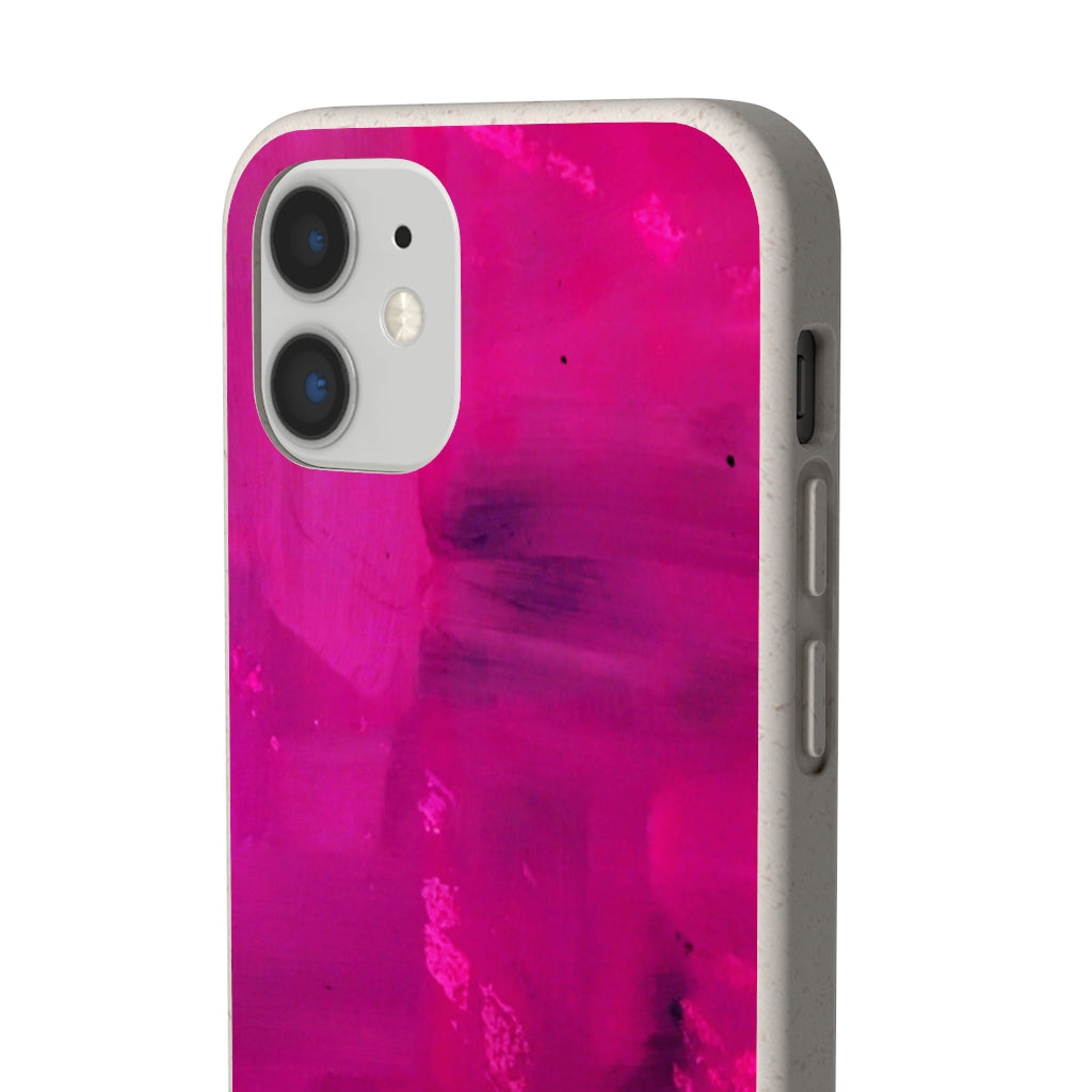 Biodegradable Case - Abstract Fucshia Painting