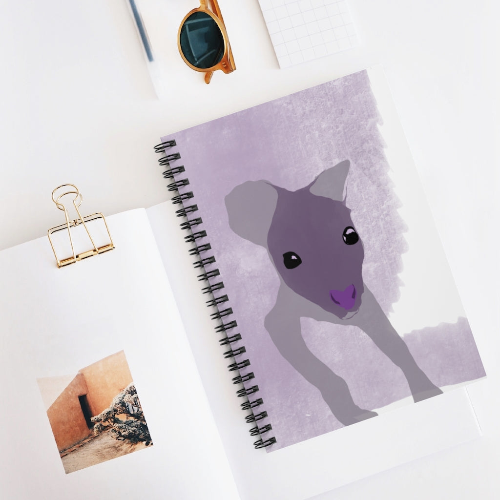 Baby Kangaroo - Spiral Notebook - Ruled Line