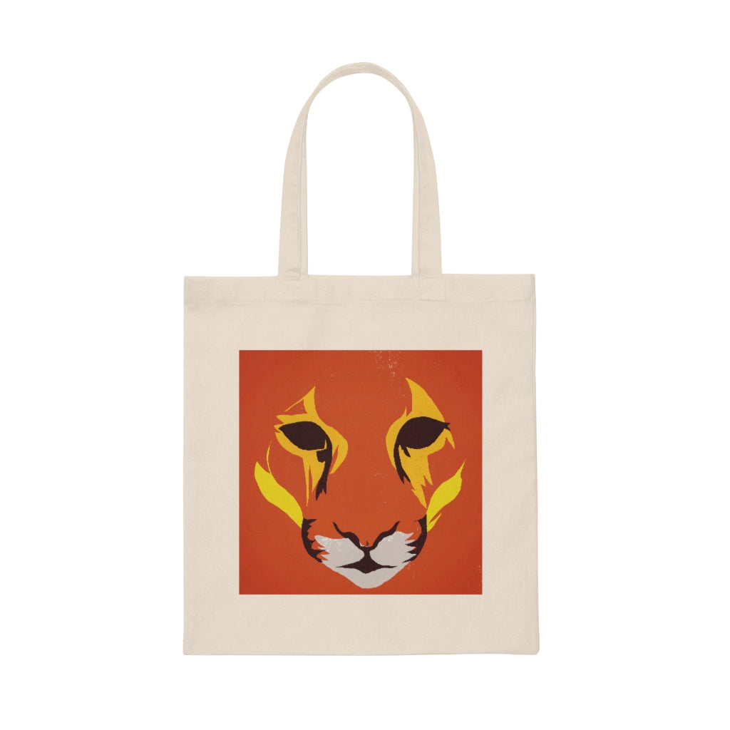 Canvas Tote Bag - Cat Face