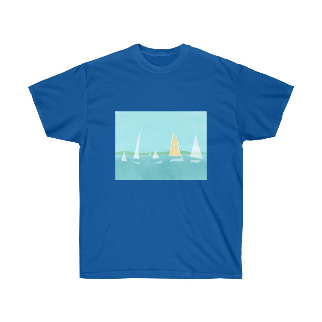 Sail Boat Scene - Unisex Ultra Cotton Tee