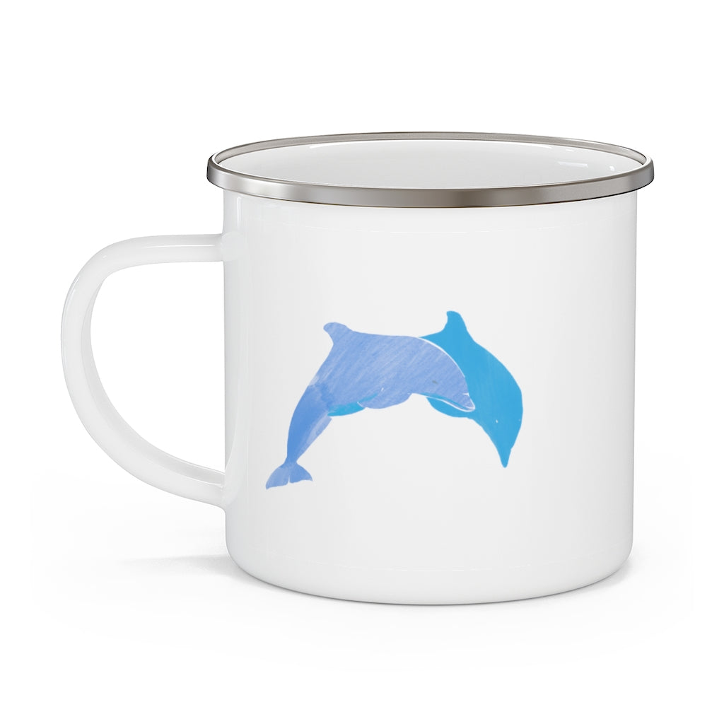 Enamel Camping Mug - Dolphins